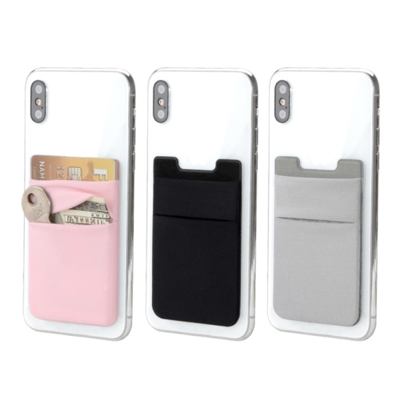 Set of 3 Phone Adhesive Sticker Credit Card Holder - Picture 1 of 12